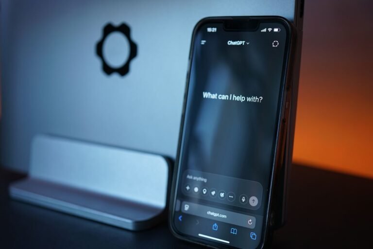 Smartphone showing an AI assistant